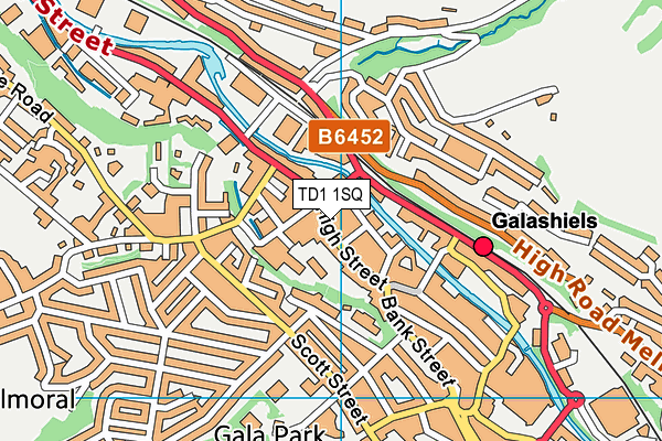TD1 1SQ map - OS VectorMap District (Ordnance Survey) TD1 1SQ map - OS VectorMap District (Ordnance Survey)