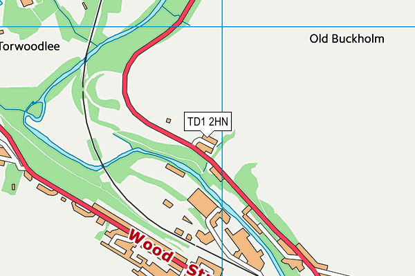 TD1 2HN map - OS VectorMap District (Ordnance Survey) TD1 2HN map - OS VectorMap District (Ordnance Survey)