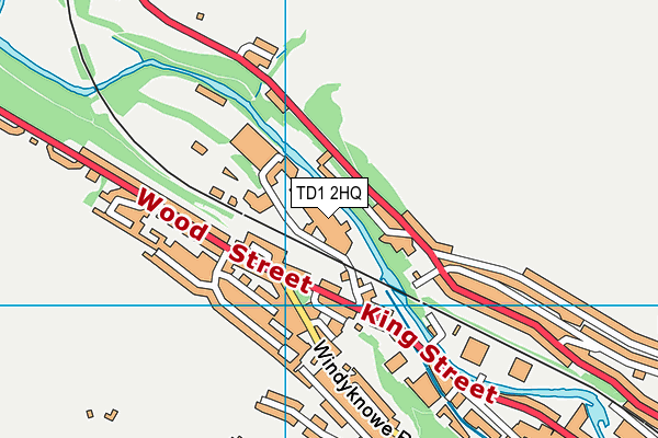 TD1 2HQ map - OS VectorMap District (Ordnance Survey)