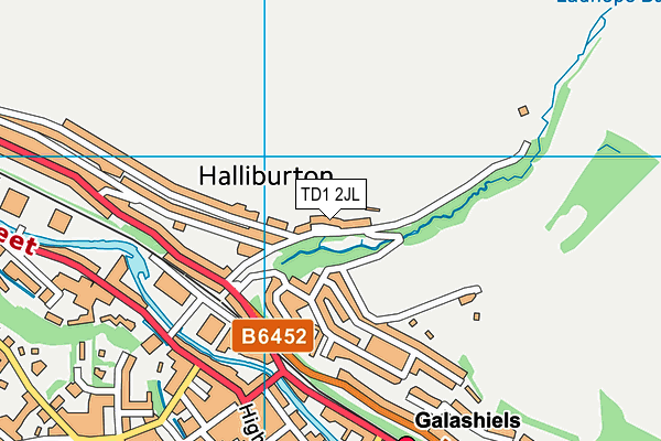 TD1 2JL map - OS VectorMap District (Ordnance Survey) TD1 2JL map - OS VectorMap District (Ordnance Survey)