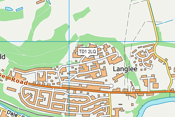TD1 2LQ map - OS VectorMap District (Ordnance Survey) TD1 2LQ map - OS VectorMap District (Ordnance Survey)