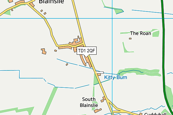 TD1 2QF map - OS VectorMap District (Ordnance Survey) TD1 2QF map - OS VectorMap District (Ordnance Survey)