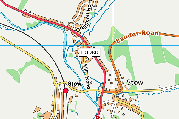 TD1 2RD map - OS VectorMap District (Ordnance Survey) TD1 2RD map - OS VectorMap District (Ordnance Survey)