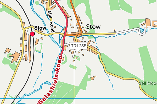 TD1 2SF map - OS VectorMap District (Ordnance Survey) TD1 2SF map - OS VectorMap District (Ordnance Survey)