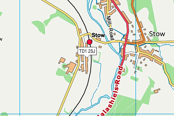 TD1 2SJ map - OS VectorMap District (Ordnance Survey) TD1 2SJ map - OS VectorMap District (Ordnance Survey)