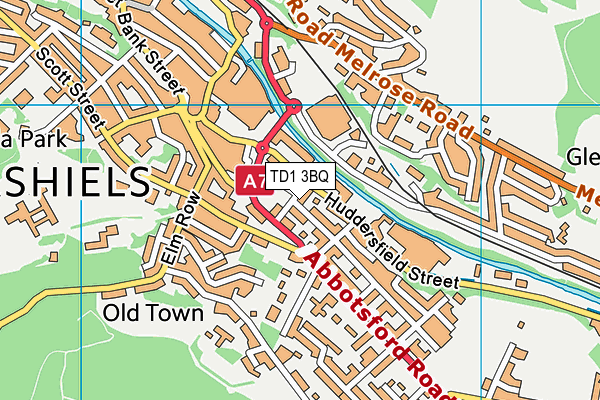TD1 3BQ map - OS VectorMap District (Ordnance Survey) TD1 3BQ map - OS VectorMap District (Ordnance Survey)