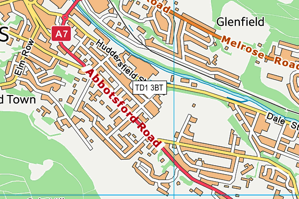TD1 3BT map - OS VectorMap District (Ordnance Survey) TD1 3BT map - OS VectorMap District (Ordnance Survey)