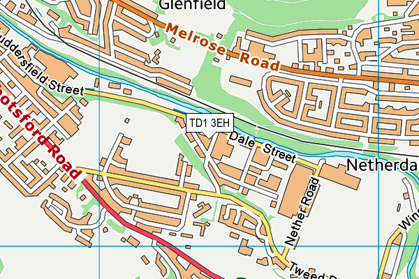 TD1 3EH map - OS VectorMap District (Ordnance Survey) TD1 3EH map - OS VectorMap District (Ordnance Survey)