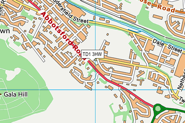 TD1 3HW map - OS VectorMap District (Ordnance Survey) TD1 3HW map - OS VectorMap District (Ordnance Survey)