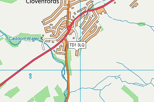 TD1 3LQ map - OS VectorMap District (Ordnance Survey) TD1 3LQ map - OS VectorMap District (Ordnance Survey)