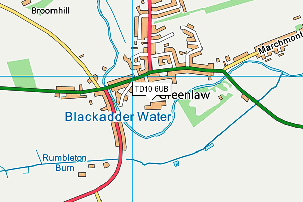TD10 6UB map - OS VectorMap District (Ordnance Survey) TD10 6UB map - OS VectorMap District (Ordnance Survey)