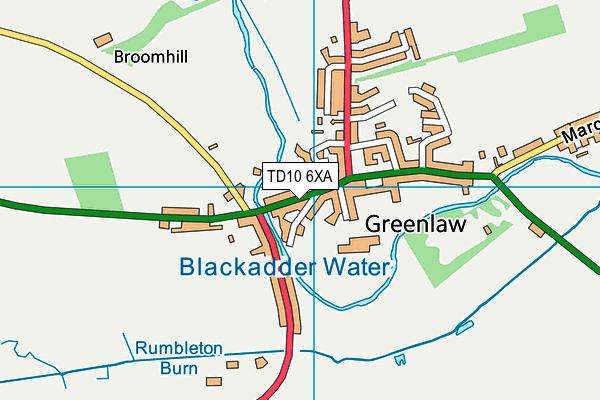 TD10 6XA map - OS VectorMap District (Ordnance Survey) TD10 6XA map - OS VectorMap District (Ordnance Survey)