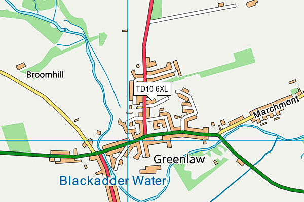 TD10 6XL map - OS VectorMap District (Ordnance Survey) TD10 6XL map - OS VectorMap District (Ordnance Survey)