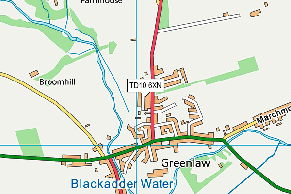 TD10 6XN map - OS VectorMap District (Ordnance Survey) TD10 6XN map - OS VectorMap District (Ordnance Survey)