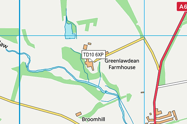 TD10 6XP map - OS VectorMap District (Ordnance Survey) TD10 6XP map - OS VectorMap District (Ordnance Survey)