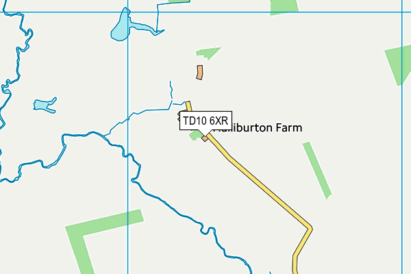 TD10 6XR map - OS VectorMap District (Ordnance Survey) TD10 6XR map - OS VectorMap District (Ordnance Survey)