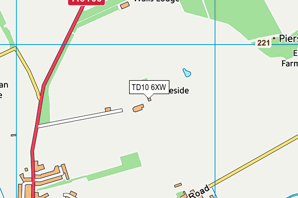 TD10 6XW map - OS VectorMap District (Ordnance Survey) TD10 6XW map - OS VectorMap District (Ordnance Survey)
