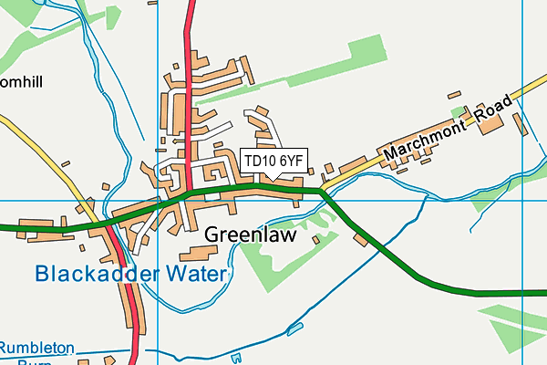 TD10 6YF map - OS VectorMap District (Ordnance Survey) TD10 6YF map - OS VectorMap District (Ordnance Survey)