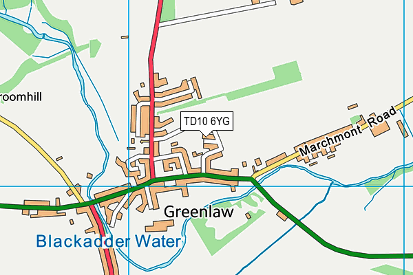 TD10 6YG map - OS VectorMap District (Ordnance Survey) TD10 6YG map - OS VectorMap District (Ordnance Survey)