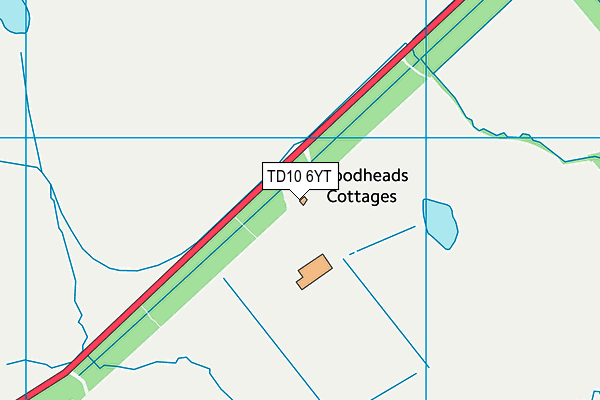 TD10 6YT map - OS VectorMap District (Ordnance Survey) TD10 6YT map - OS VectorMap District (Ordnance Survey)