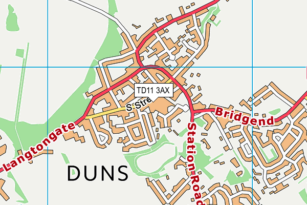 TD11 3AX map - OS VectorMap District (Ordnance Survey) TD11 3AX map - OS VectorMap District (Ordnance Survey)