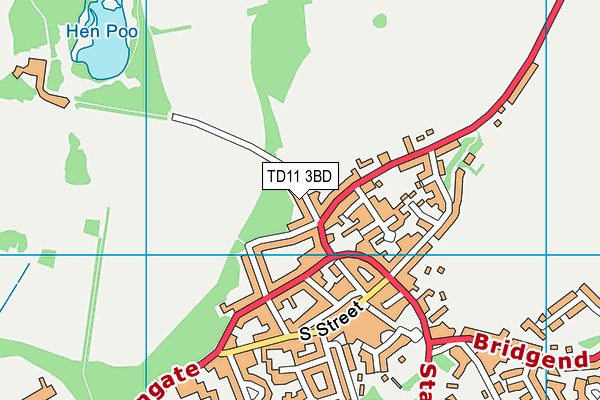 TD11 3BD map - OS VectorMap District (Ordnance Survey)