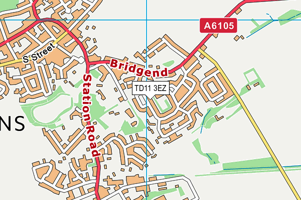 TD11 3EZ map - OS VectorMap District (Ordnance Survey) TD11 3EZ map - OS VectorMap District (Ordnance Survey)