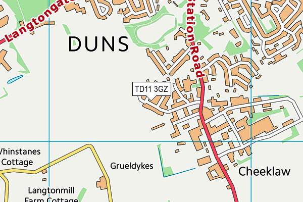 TD11 3GZ map - OS VectorMap District (Ordnance Survey) TD11 3GZ map - OS VectorMap District (Ordnance Survey)