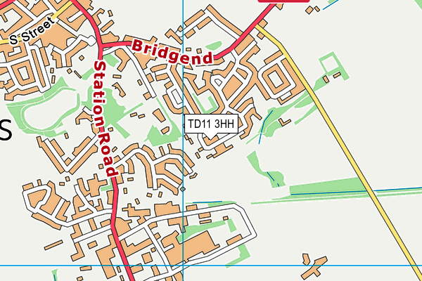 TD11 3HH map - OS VectorMap District (Ordnance Survey) TD11 3HH map - OS VectorMap District (Ordnance Survey)
