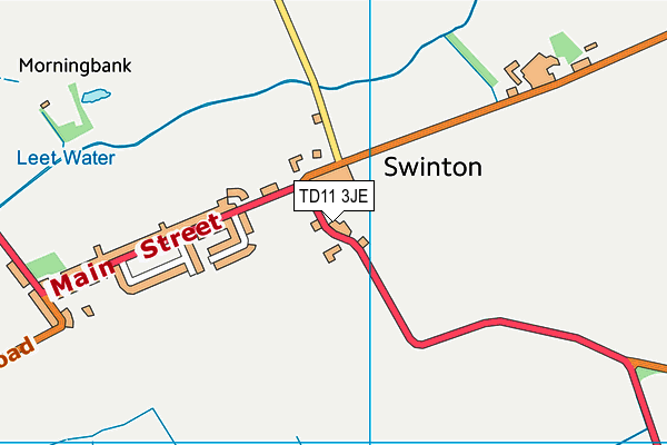 TD11 3JE map - OS VectorMap District (Ordnance Survey) TD11 3JE map - OS VectorMap District (Ordnance Survey)