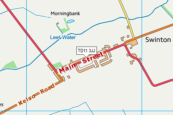 TD11 3JJ map - OS VectorMap District (Ordnance Survey) TD11 3JJ map - OS VectorMap District (Ordnance Survey)