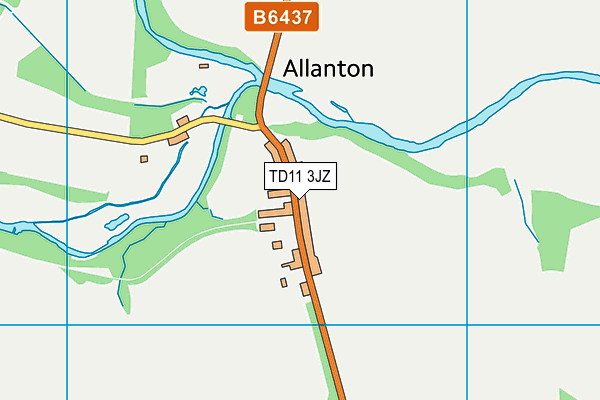 TD11 3JZ map - OS VectorMap District (Ordnance Survey) TD11 3JZ map - OS VectorMap District (Ordnance Survey)