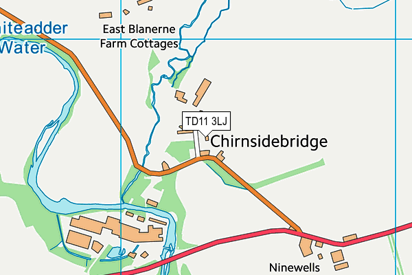 TD11 3LJ map - OS VectorMap District (Ordnance Survey) TD11 3LJ map - OS VectorMap District (Ordnance Survey)