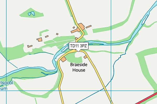 TD11 3PZ map - OS VectorMap District (Ordnance Survey) TD11 3PZ map - OS VectorMap District (Ordnance Survey)
