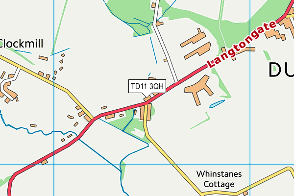 TD11 3QH map - OS VectorMap District (Ordnance Survey) TD11 3QH map - OS VectorMap District (Ordnance Survey)
