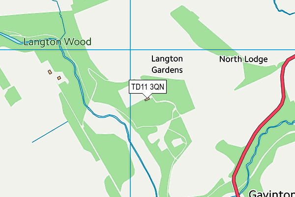 TD11 3QN map - OS VectorMap District (Ordnance Survey) TD11 3QN map - OS VectorMap District (Ordnance Survey)