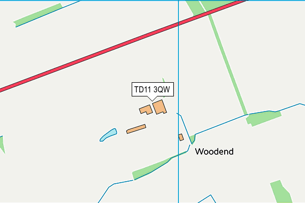 TD11 3QW map - OS VectorMap District (Ordnance Survey) TD11 3QW map - OS VectorMap District (Ordnance Survey)