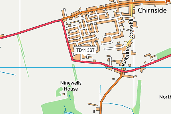 TD11 3ST map - OS VectorMap District (Ordnance Survey) TD11 3ST map - OS VectorMap District (Ordnance Survey)