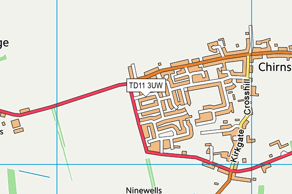 TD11 3UW map - OS VectorMap District (Ordnance Survey) TD11 3UW map - OS VectorMap District (Ordnance Survey)