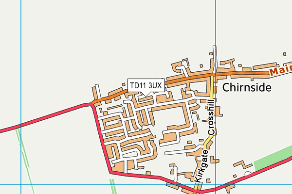 TD11 3UX map - OS VectorMap District (Ordnance Survey) TD11 3UX map - OS VectorMap District (Ordnance Survey)