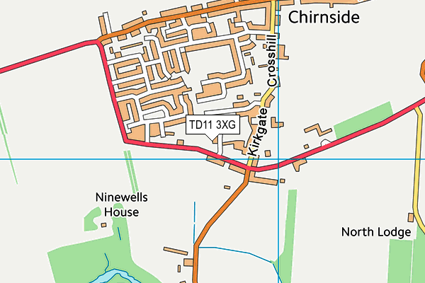 TD11 3XG map - OS VectorMap District (Ordnance Survey) TD11 3XG map - OS VectorMap District (Ordnance Survey)