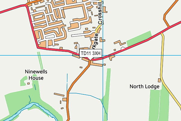 TD11 3XH map - OS VectorMap District (Ordnance Survey) TD11 3XH map - OS VectorMap District (Ordnance Survey)