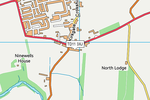 TD11 3XJ map - OS VectorMap District (Ordnance Survey) TD11 3XJ map - OS VectorMap District (Ordnance Survey)