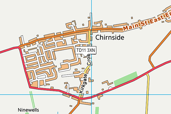TD11 3XN map - OS VectorMap District (Ordnance Survey) TD11 3XN map - OS VectorMap District (Ordnance Survey)