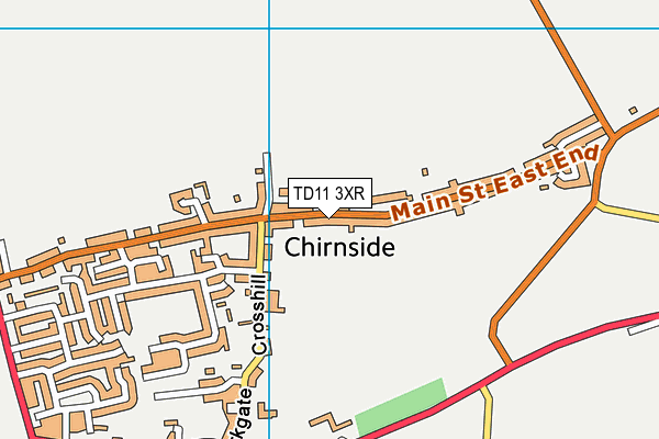TD11 3XR map - OS VectorMap District (Ordnance Survey) TD11 3XR map - OS VectorMap District (Ordnance Survey)