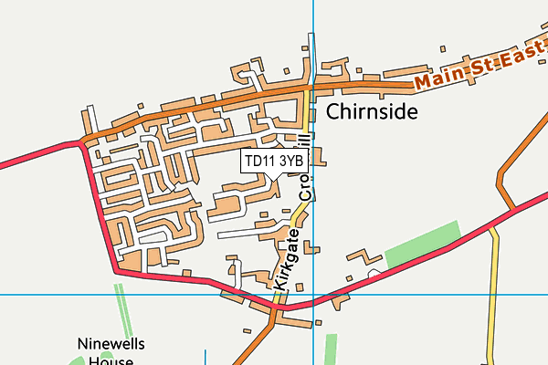 TD11 3YB map - OS VectorMap District (Ordnance Survey) TD11 3YB map - OS VectorMap District (Ordnance Survey)