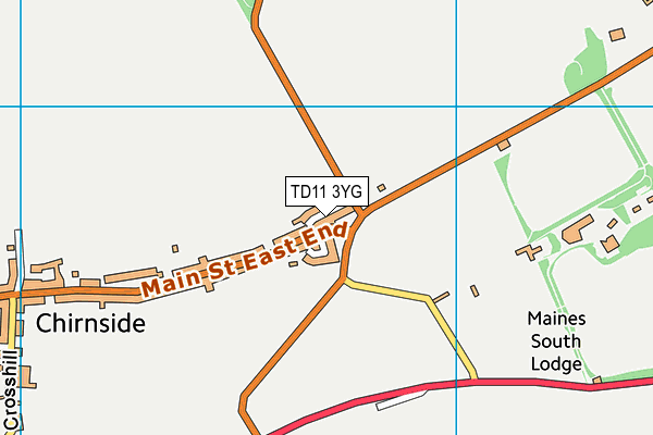 TD11 3YG map - OS VectorMap District (Ordnance Survey) TD11 3YG map - OS VectorMap District (Ordnance Survey)