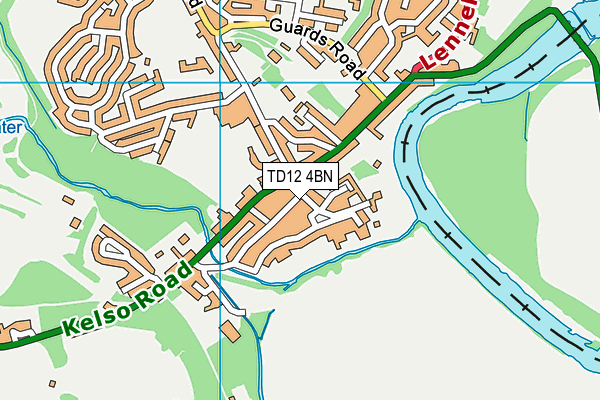 TD12 4BN map - OS VectorMap District (Ordnance Survey) TD12 4BN map - OS VectorMap District (Ordnance Survey)