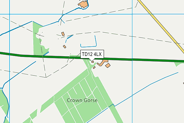 TD12 4LX map - OS VectorMap District (Ordnance Survey) TD12 4LX map - OS VectorMap District (Ordnance Survey)