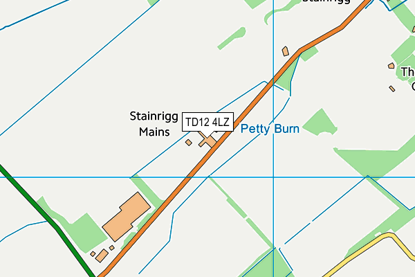 TD12 4LZ map - OS VectorMap District (Ordnance Survey)